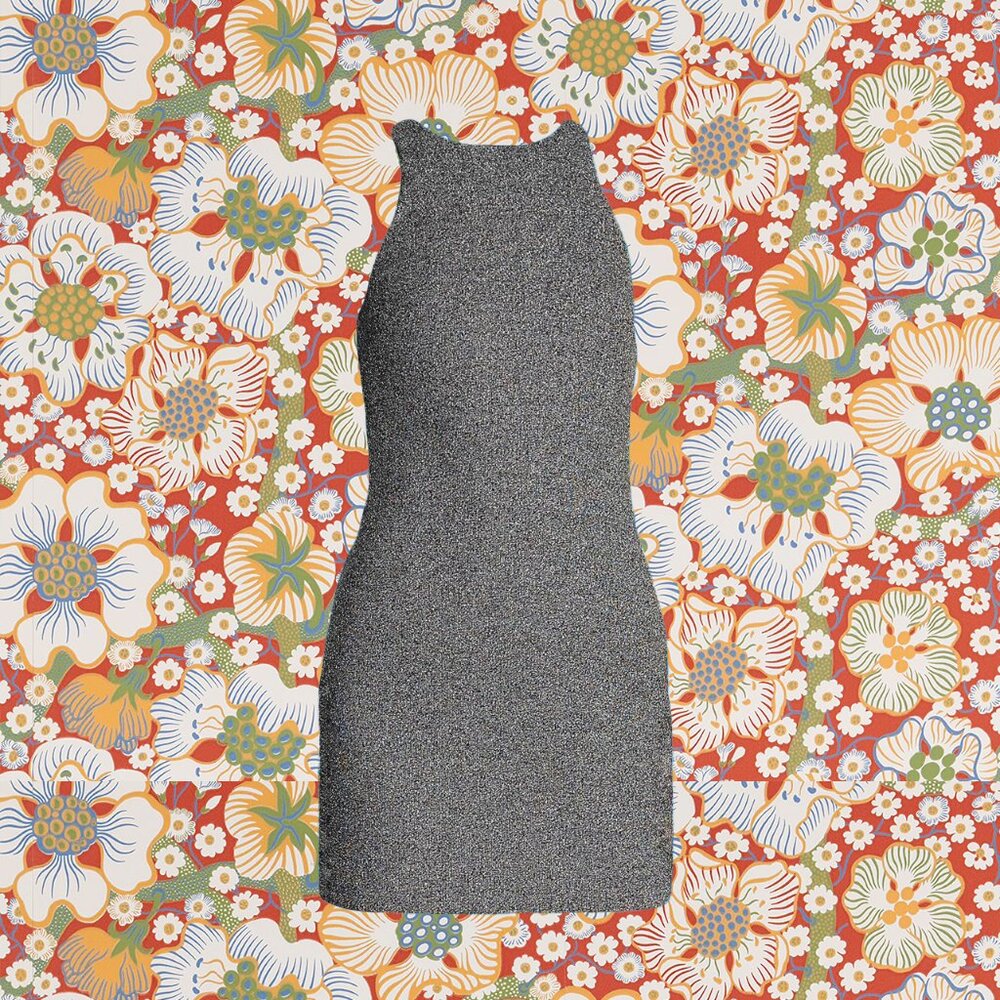 T by Alexander Wang steel gray bonded neoprene mini dress